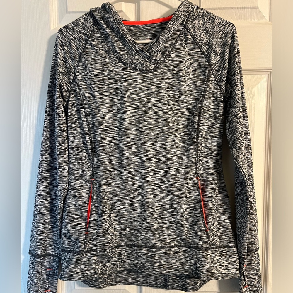 Tangerine Heather Gray Long Sleeve Athletic Top - Size Small